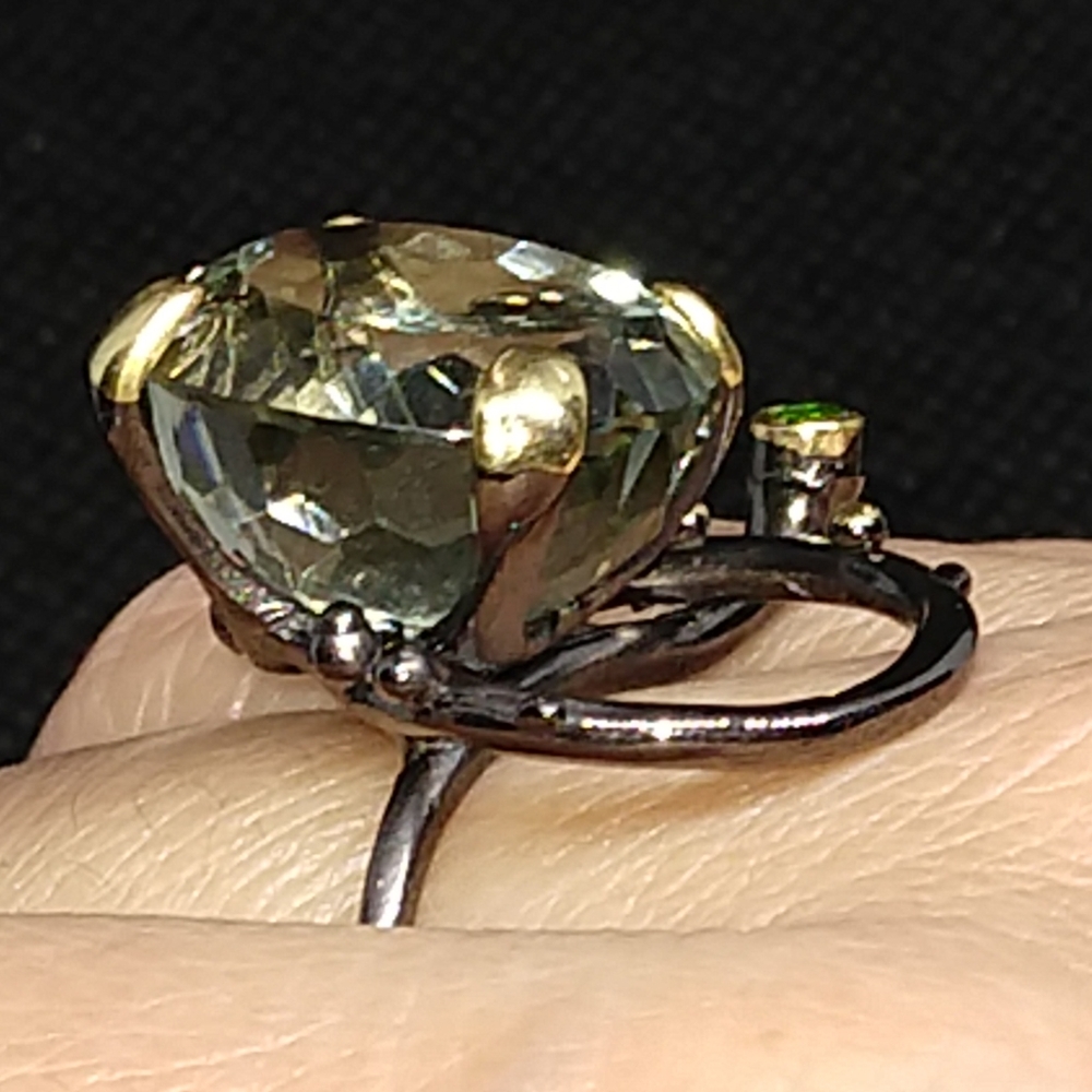 Gorgeous Natural amethyst hand made art ring - Picture 2 of 7